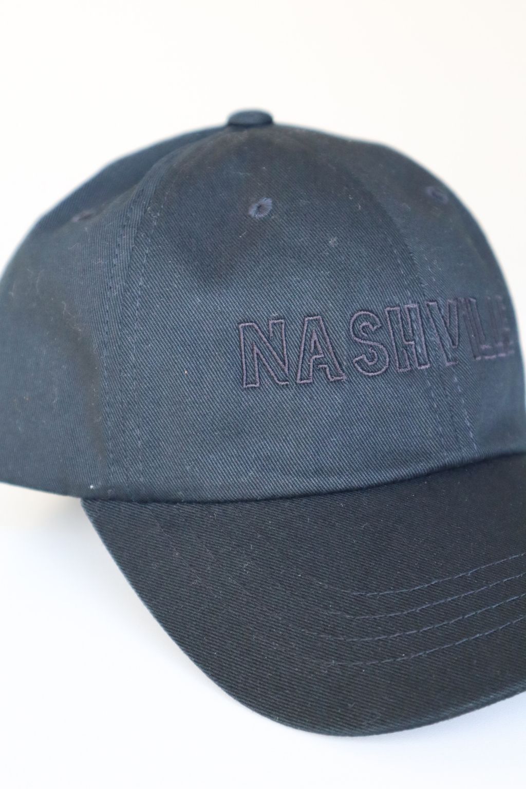 Nashville Embroidered Baseball Cap Black