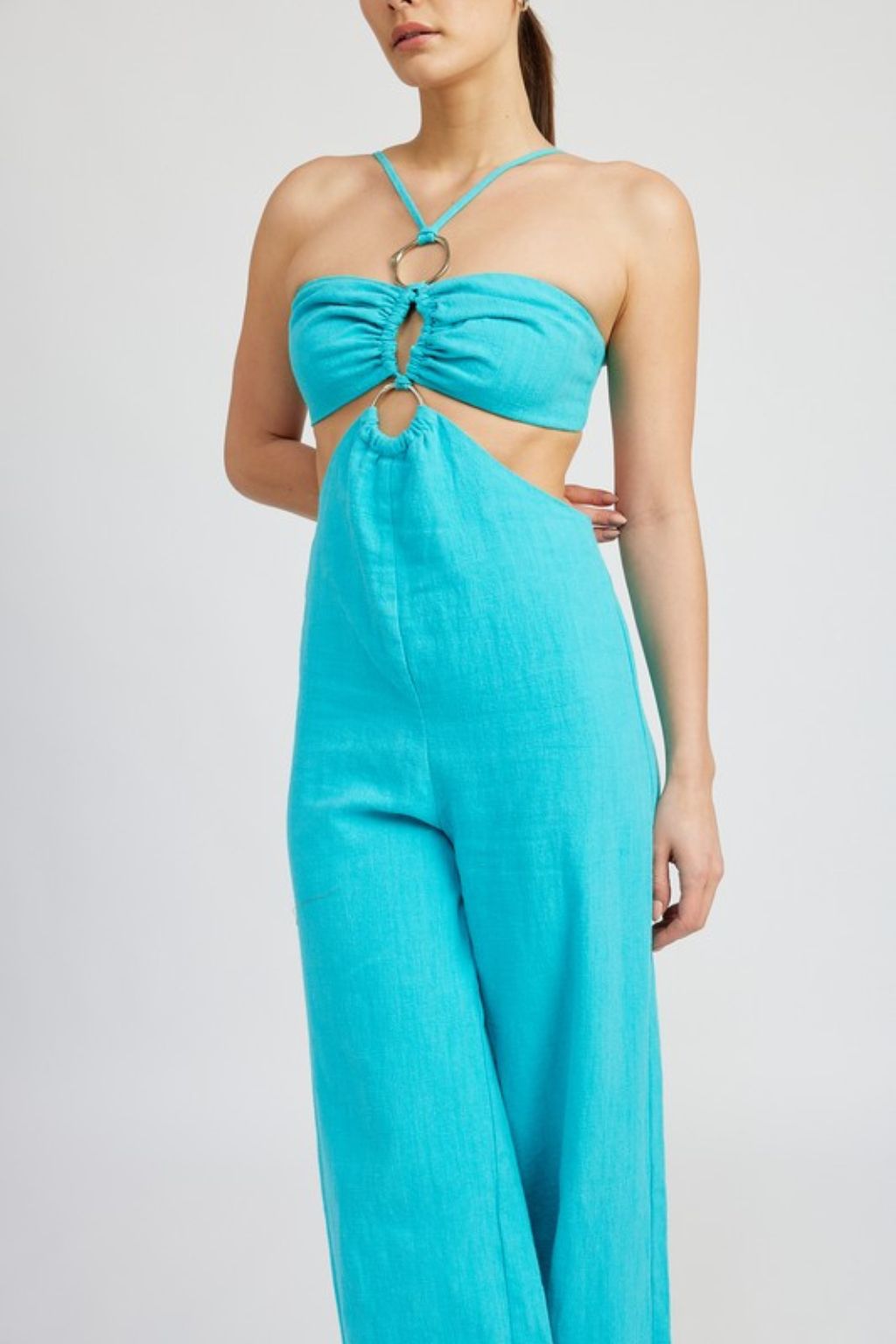 Double O-Ring Cut Out Jumpsuit