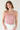 Faux Leather Embroidered Corset Top in Pink