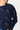 Puff Sleeve Floral Embroidered Sweater in Navy