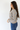 Mock Neck Floral Sweater in Taupe & Blue