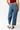 High Rise Utility Pocket Wide Crop Denim in Medium Wash
