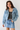 Tie Waist Cropped Denim Jacket