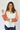 Notch Neck Top in Cream & Orange