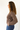 Mock Neck Flower Detail Sweater in Brown