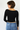 Boat Neck Knit Top in Black