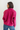 Fleece Snap Button Jacket Fuchsia