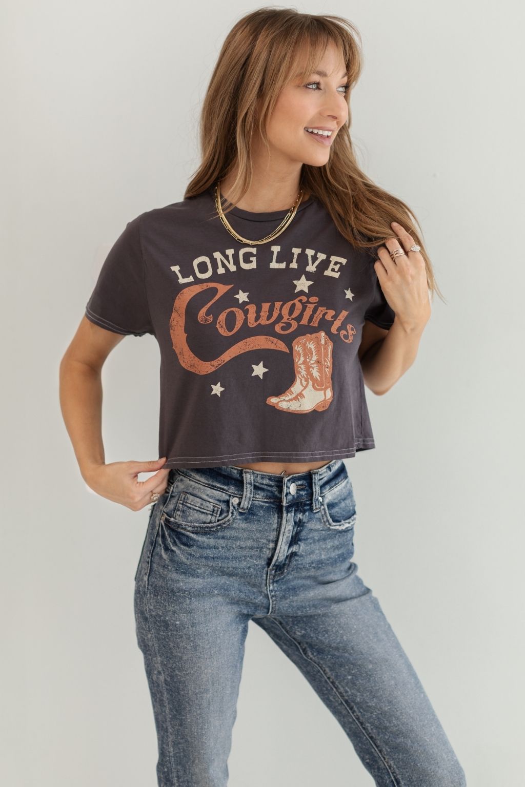 Long Live Cowgirls Cropped Tee