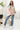Fray Hem Color Block Denim Shacket