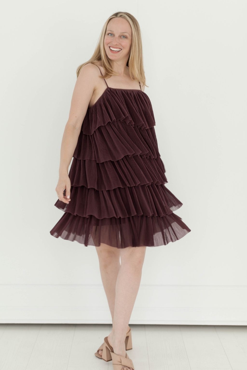 Tulle Ruffle Mini Dress