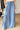 drawstring waist wide leg mineral wash tiered sweatpants blue