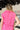 pink collared sleeveless crop half zip sweatshirt
