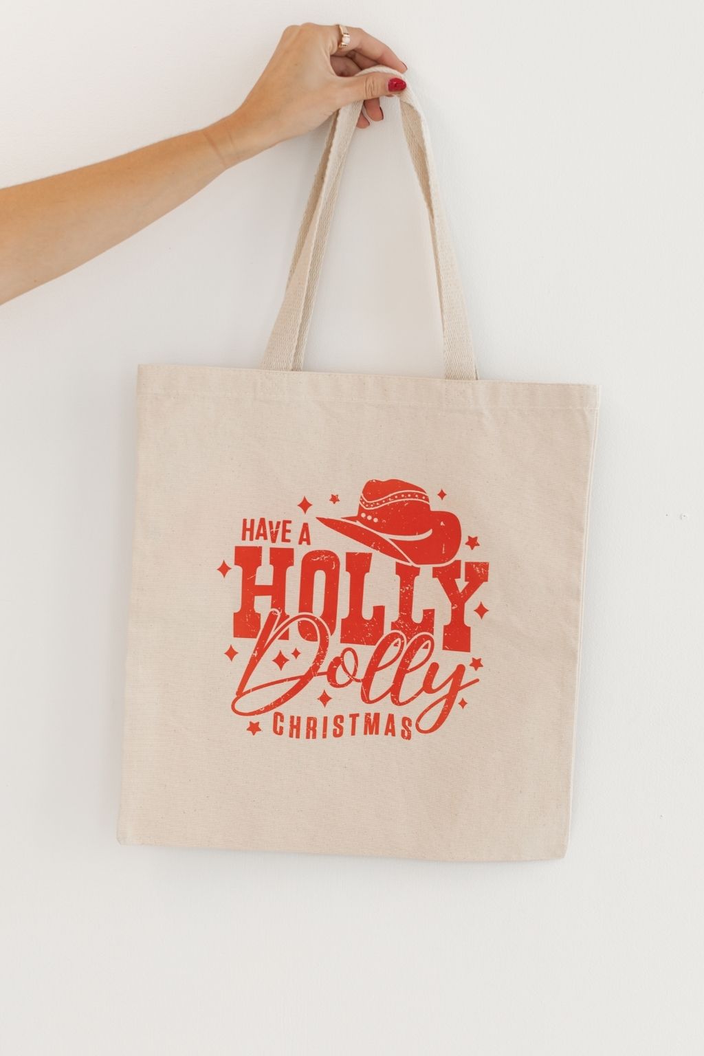 Dolly Christmas Tote Red