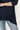 Long Sleeve Crew Neck Waffle Knit Top Navy