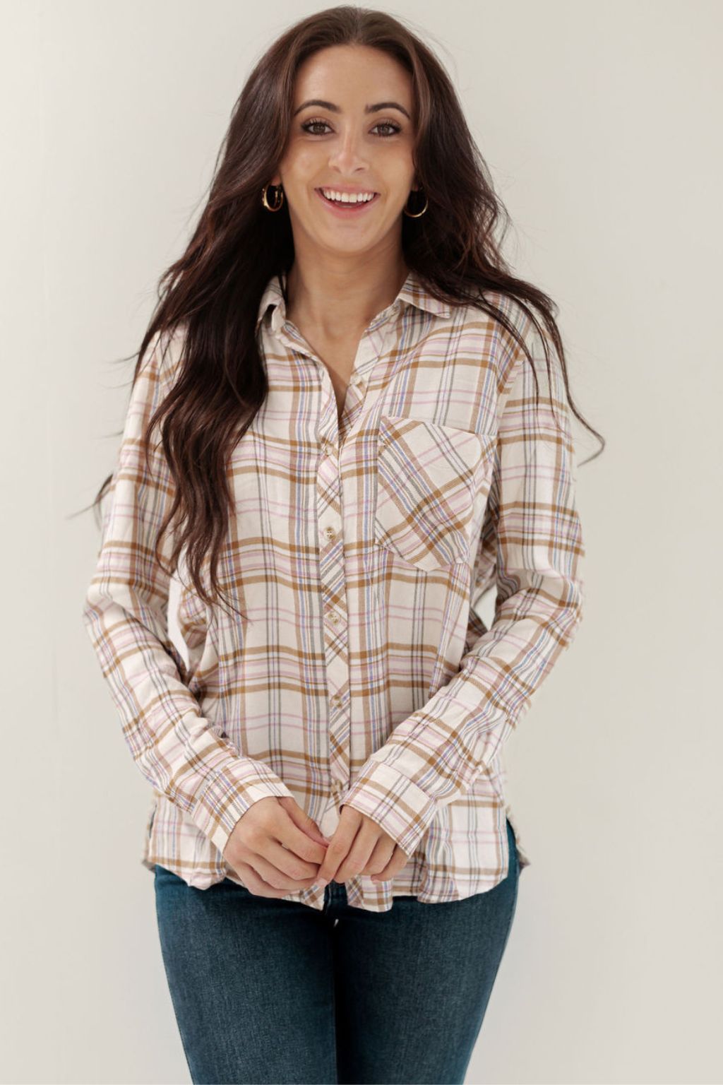 Button Down Flannel Top
