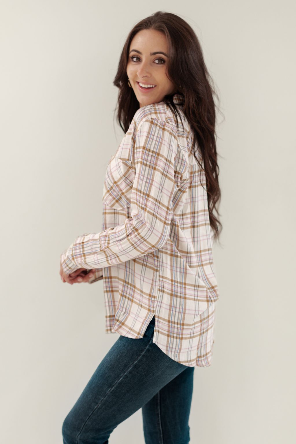 Button Down Flannel Top