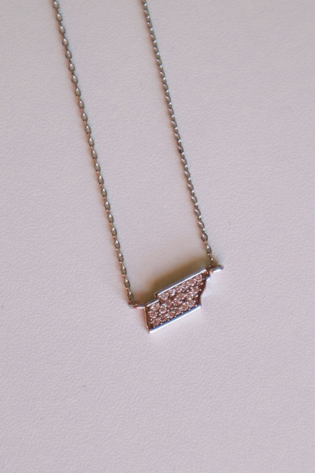 Tennessee CZ Necklace Silver