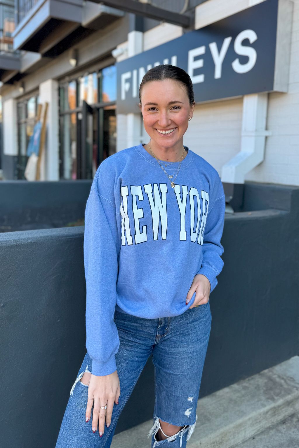 New York Bold Sweatshirt Blue
