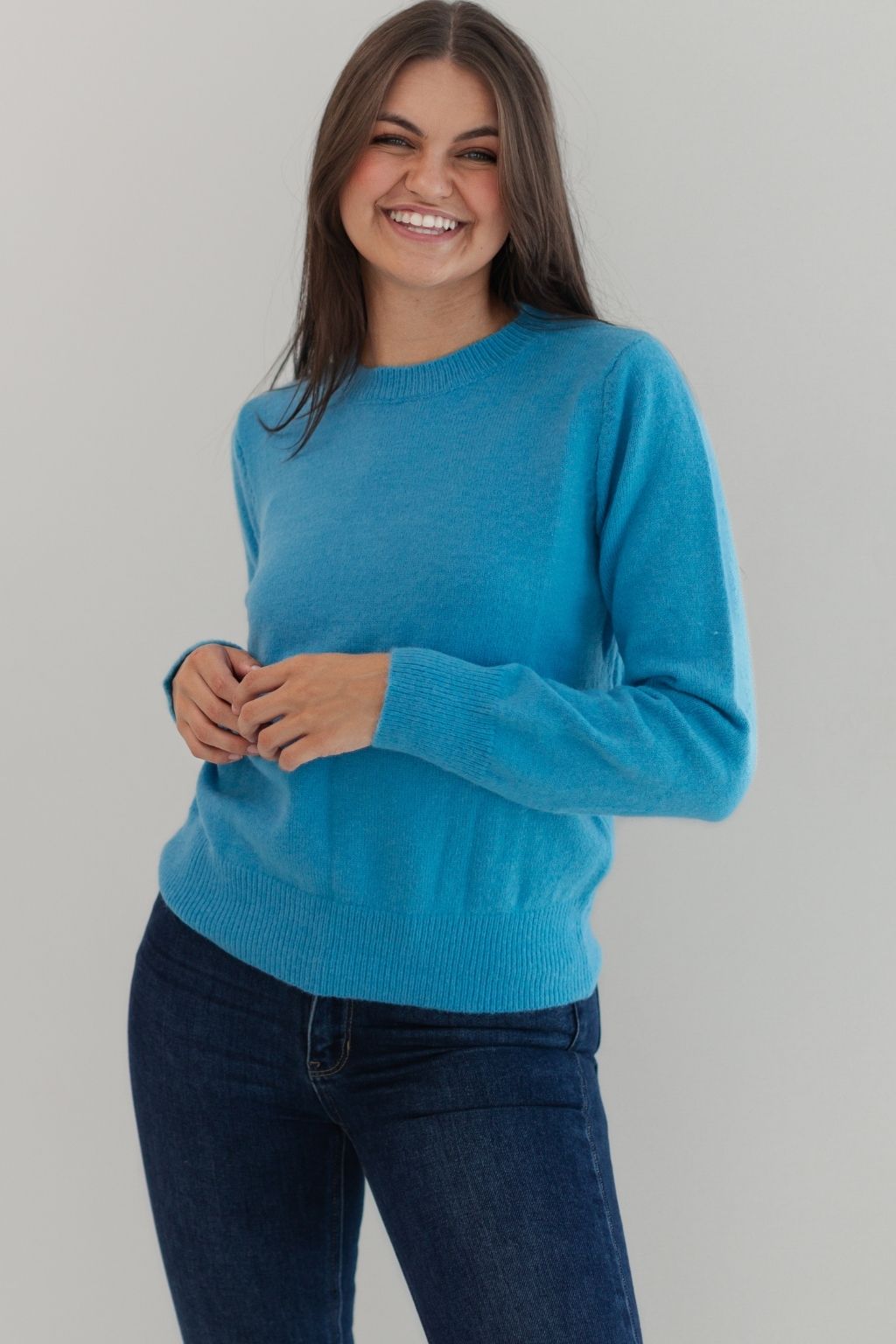 Classic Crewneck Sweater Turquoise
