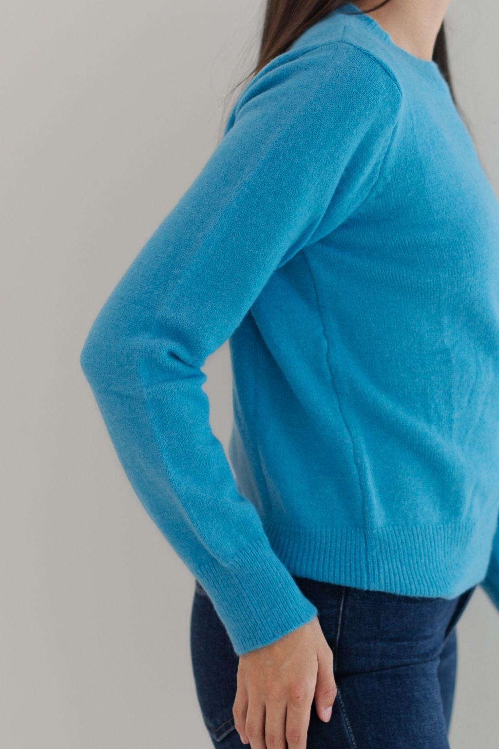 Classic Crewneck Sweater Turquoise