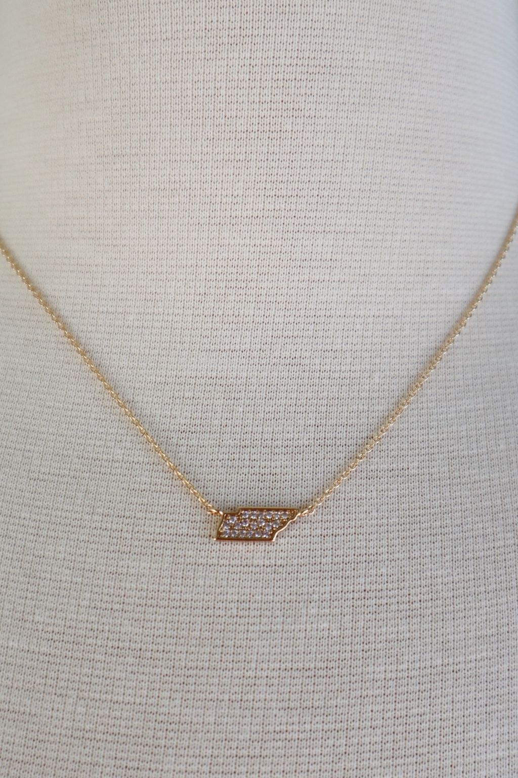 Tennessee CZ Necklace Gold