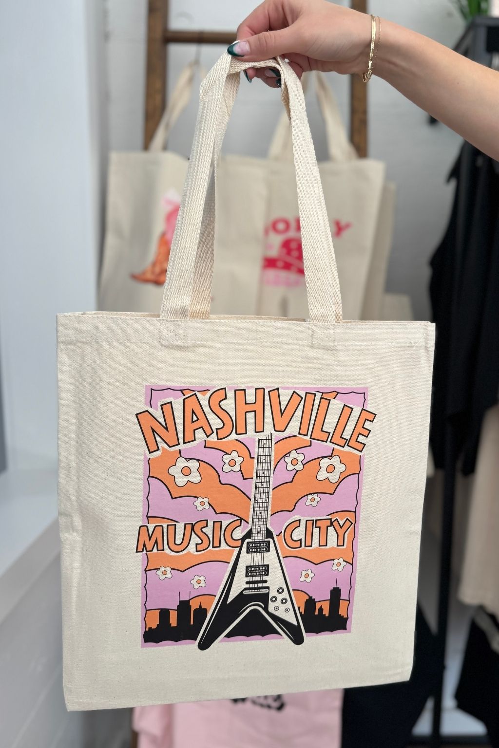 Music City Canvas Tote Natural