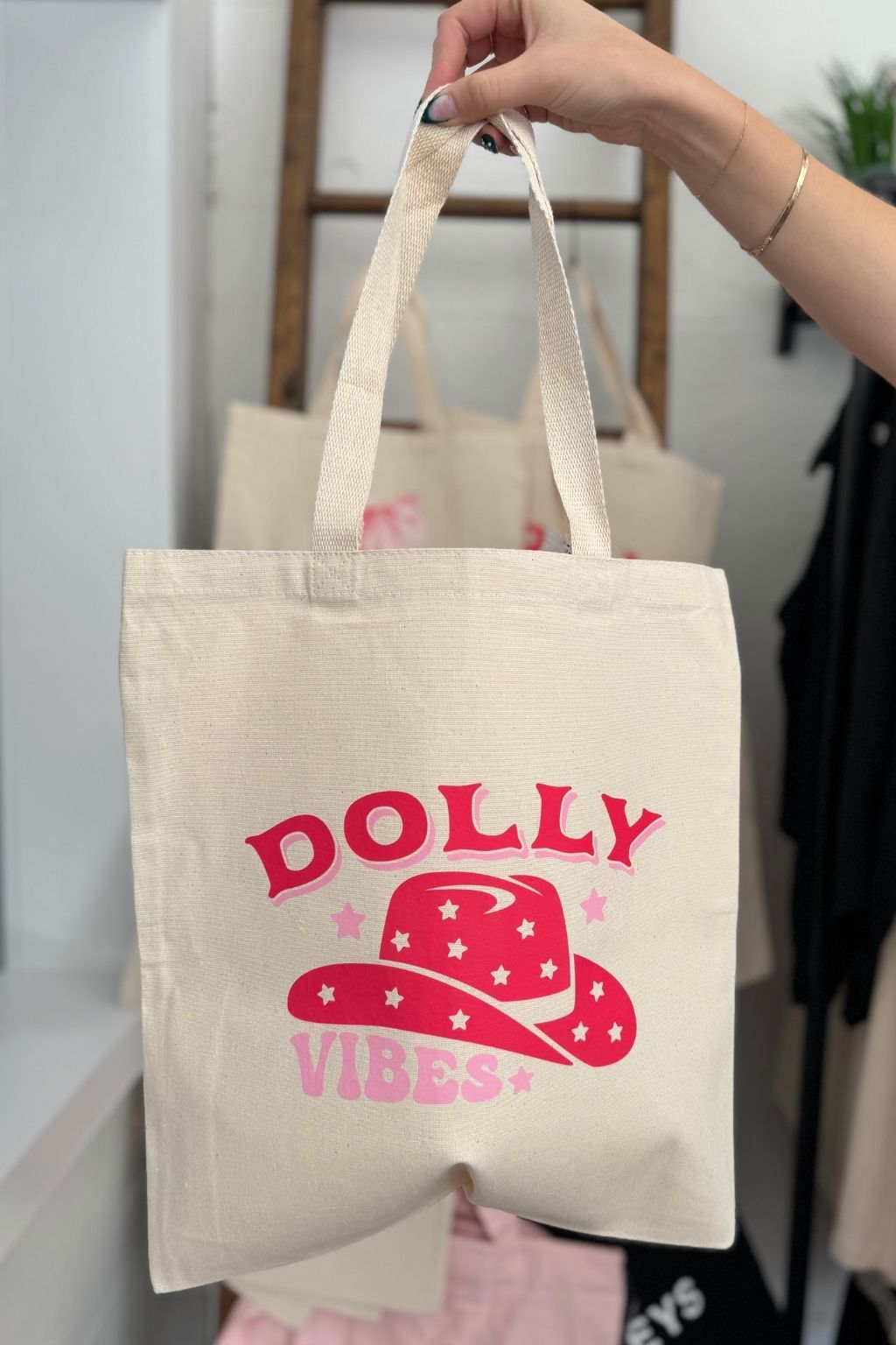 Dolly Vibes Canvas Tote