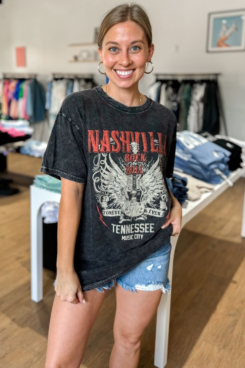Mineral Wash Nashville Graphic T-Shirt