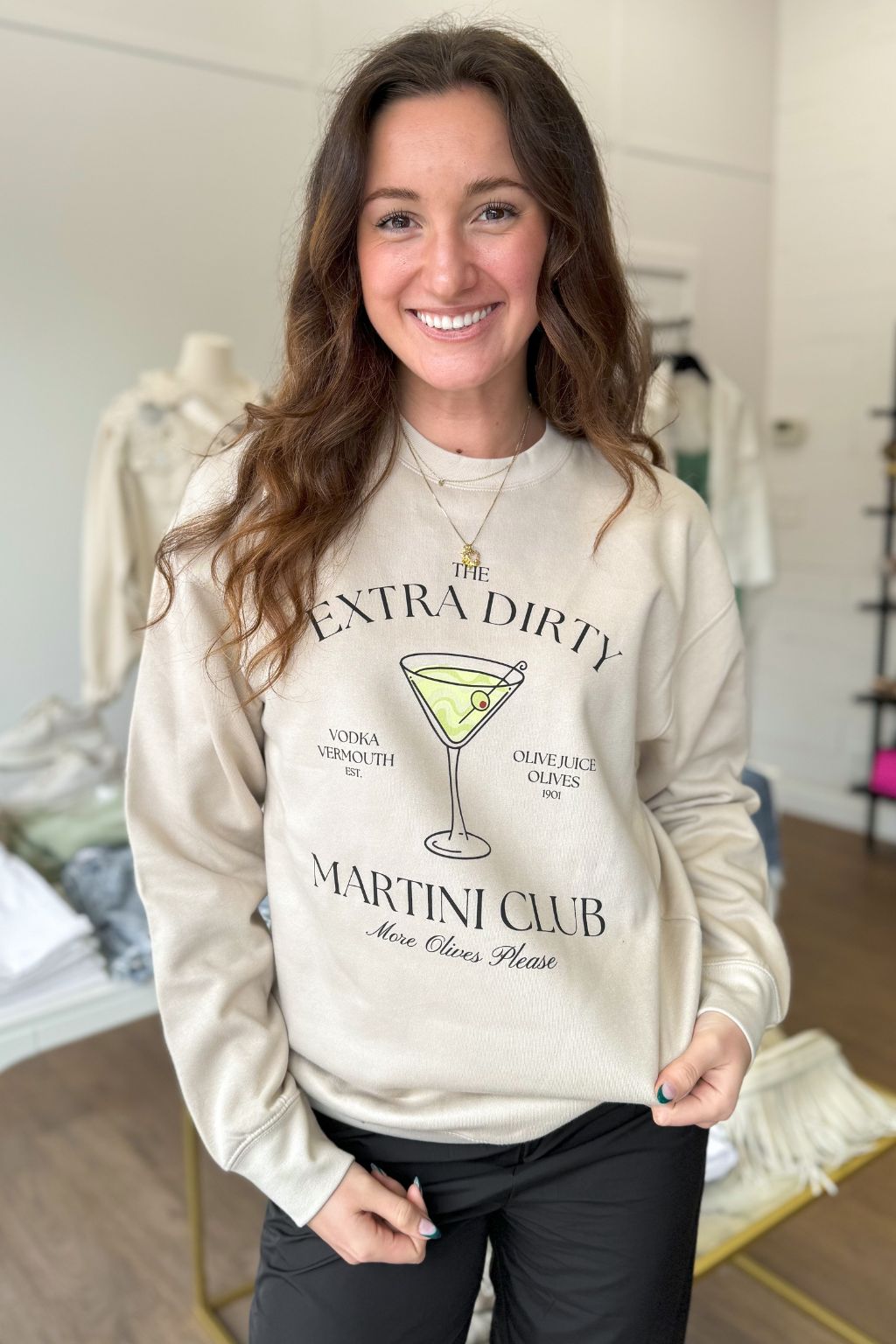 Extra Dirty Martini Graphic Sweatshirt