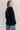 Long Sleeve V-Neck Waffle Knit Top Black