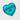 married af candy heart shaped sticker blue