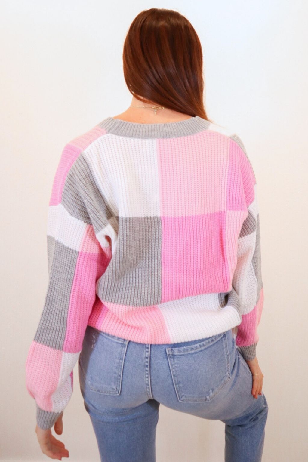 Colorblock Button Front Cardigan