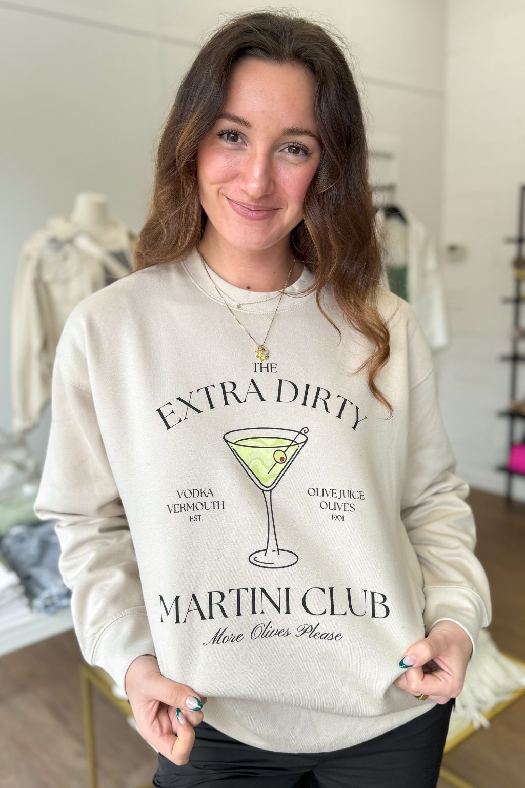Extra Dirty Martini Graphic Sweatshirt