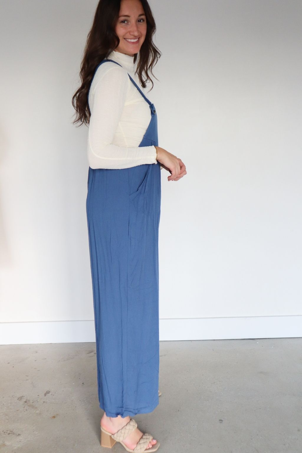 Overall Crepe Jumpsuit Teal
