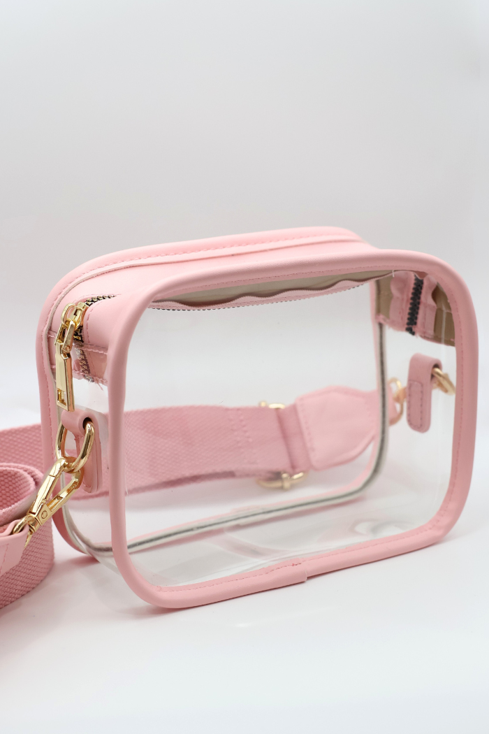 Small Flat Rectangular Bag Clear Rectangular Bag in Pink – Finnleys