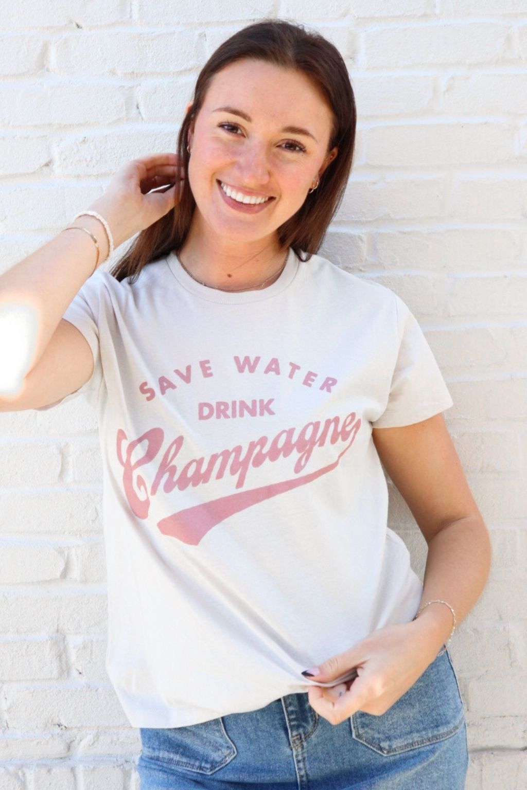 Drink Champagne Graphic T-Shirt