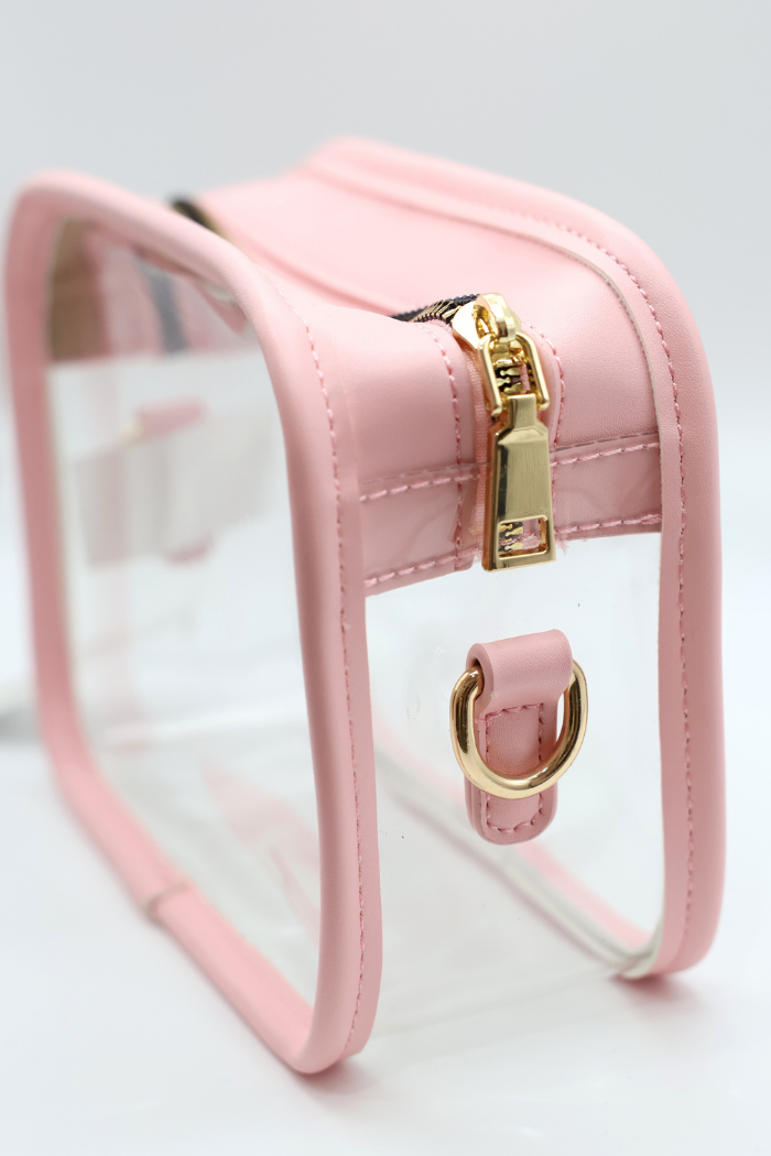Small Flat Rectangular Bag Clear Rectangular Bag in Pink – Finnleys