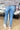 mid rise ankle length skinny jeans washed blue