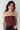 Faux Leather Embroidered Corset Top in Burgundy