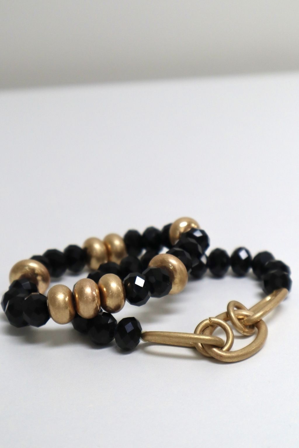 Crystal and Gold Detail Two Piece Bracelet