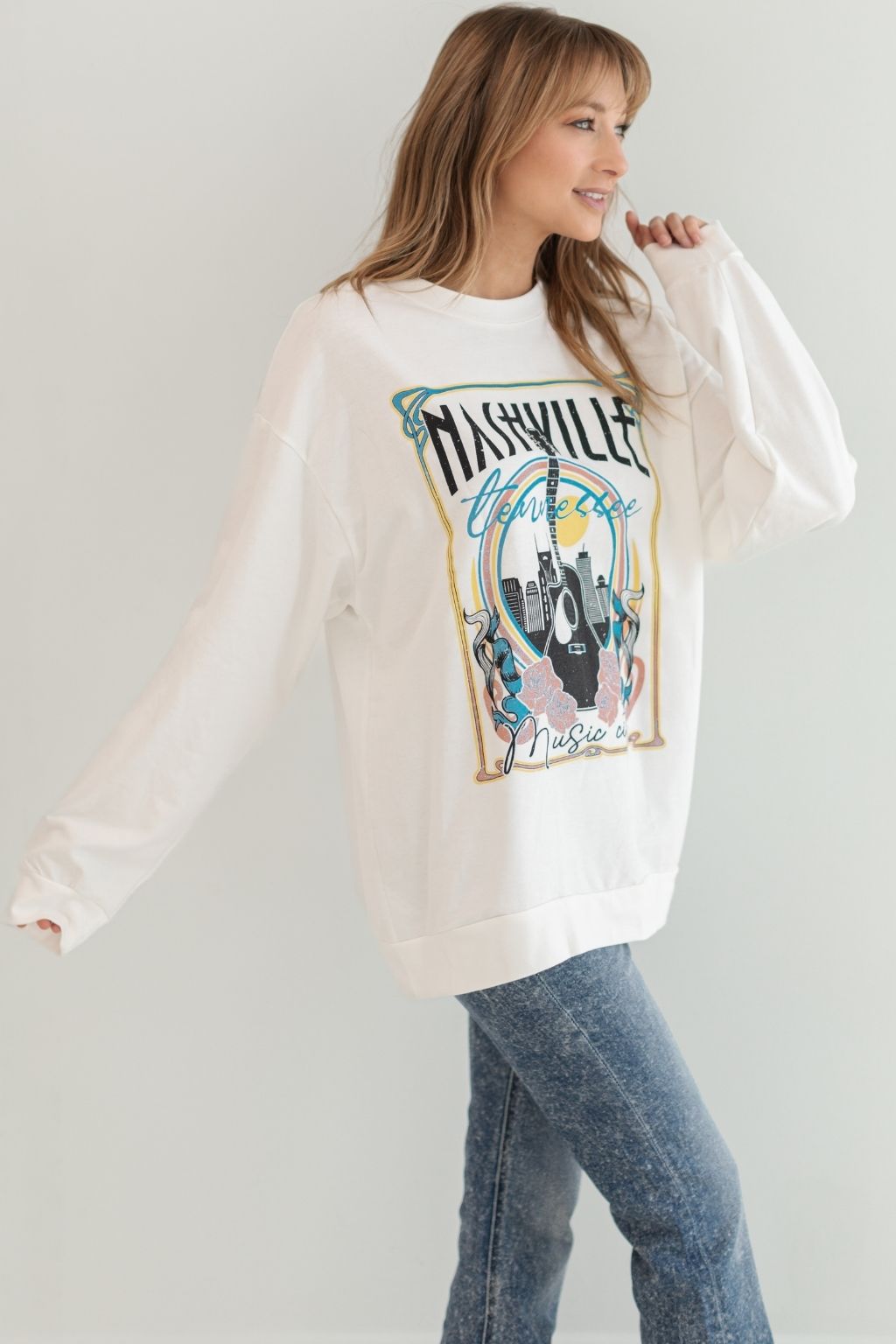 Nashville Music City Guitar Sweatshirt