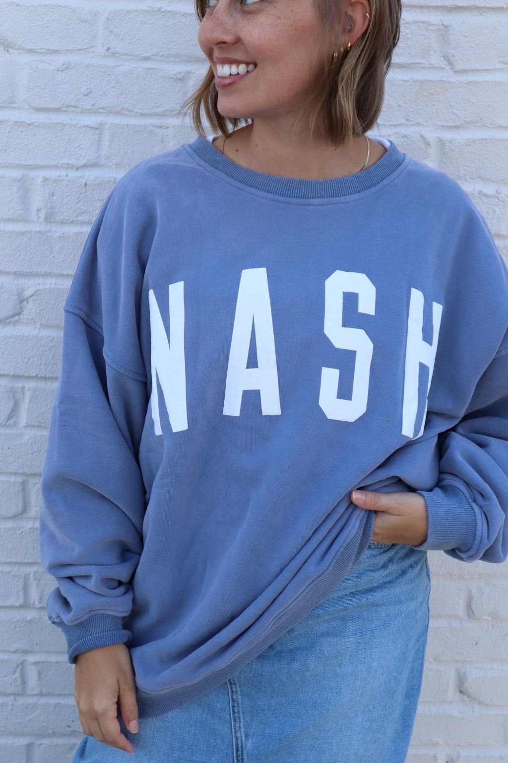 NASH Oversized Sweatshirt Blue