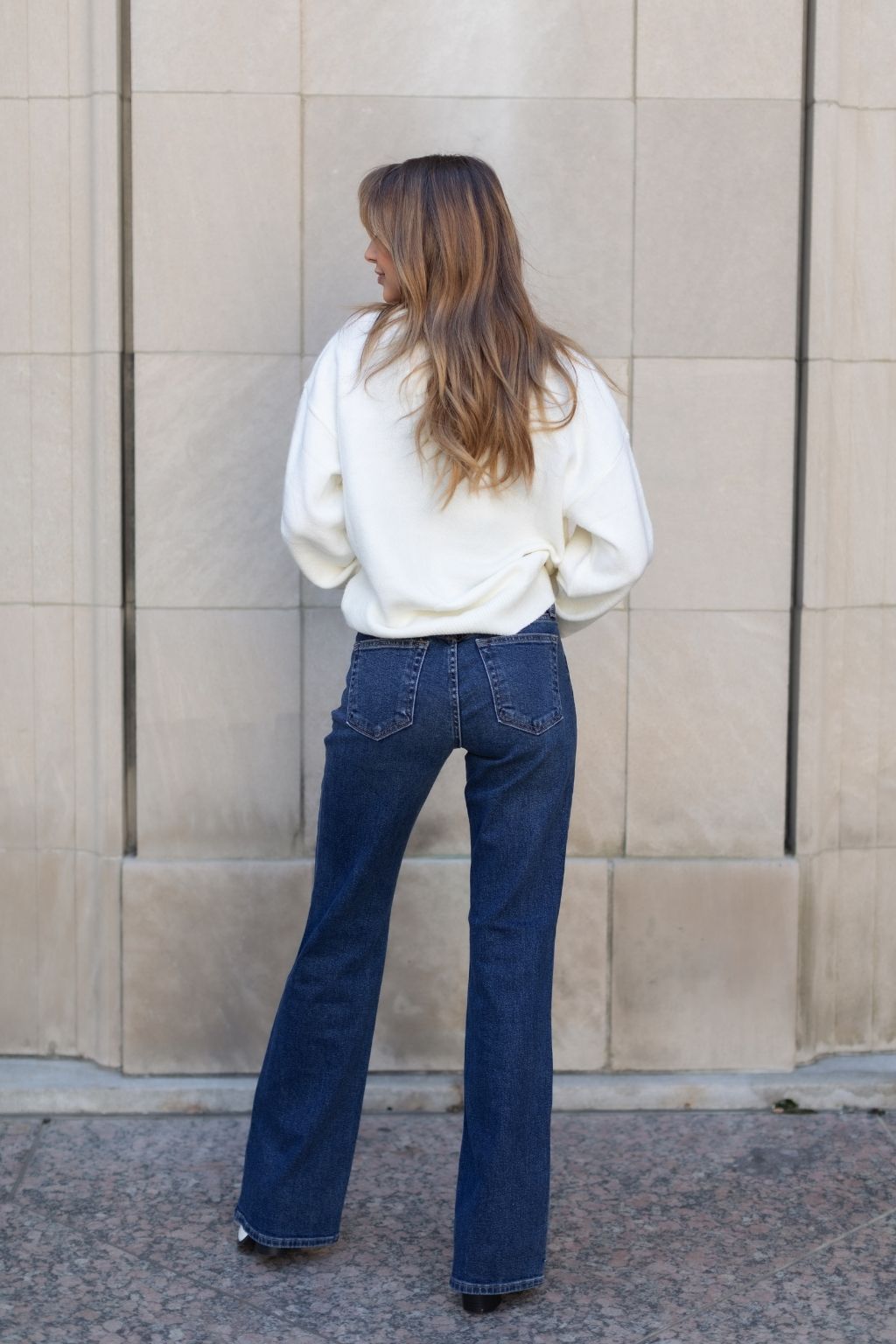 Low Rise Vintage Slim Bootcut Jeans