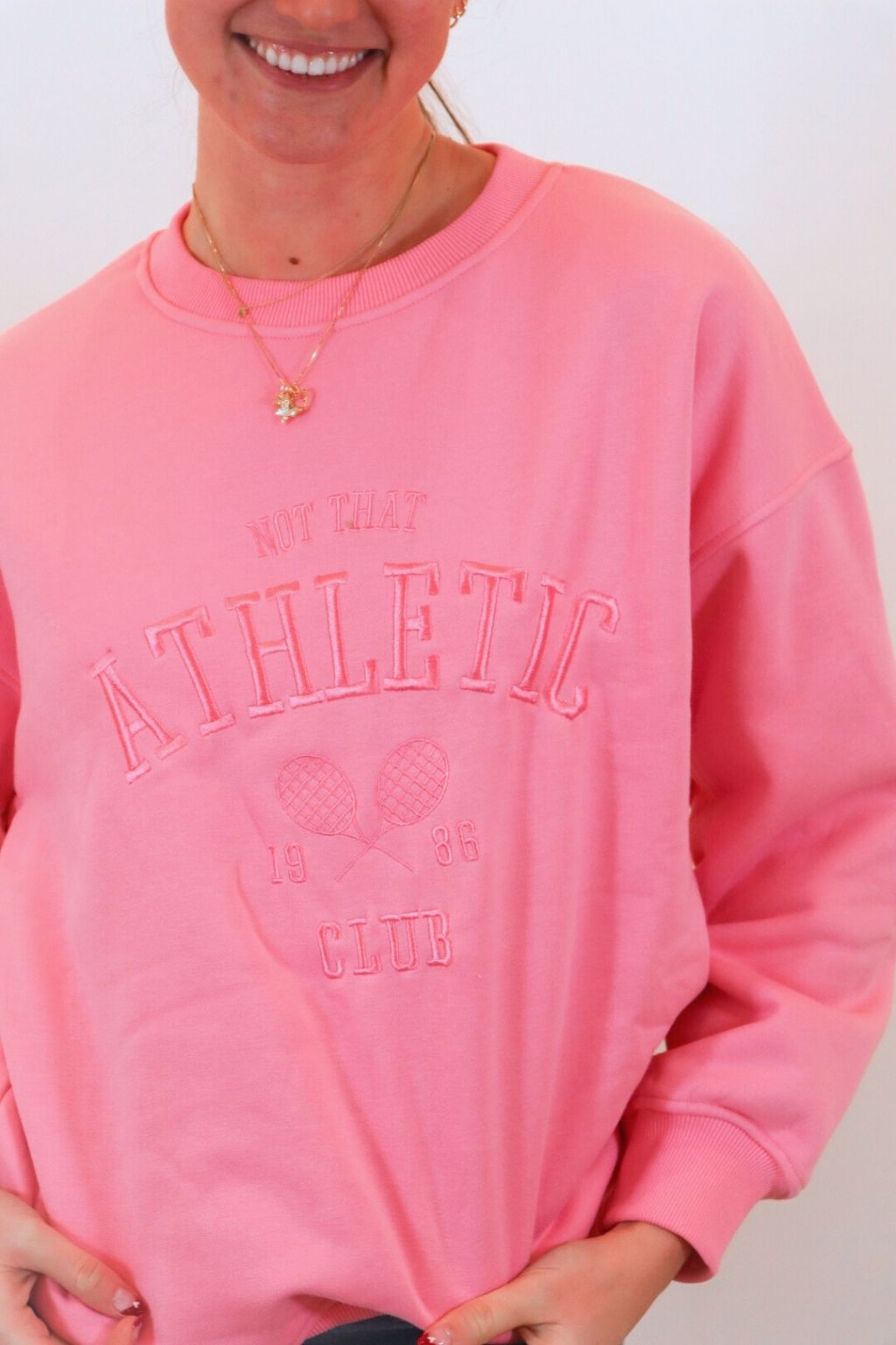 Not That Athletic Embroidered Sweatshirt
