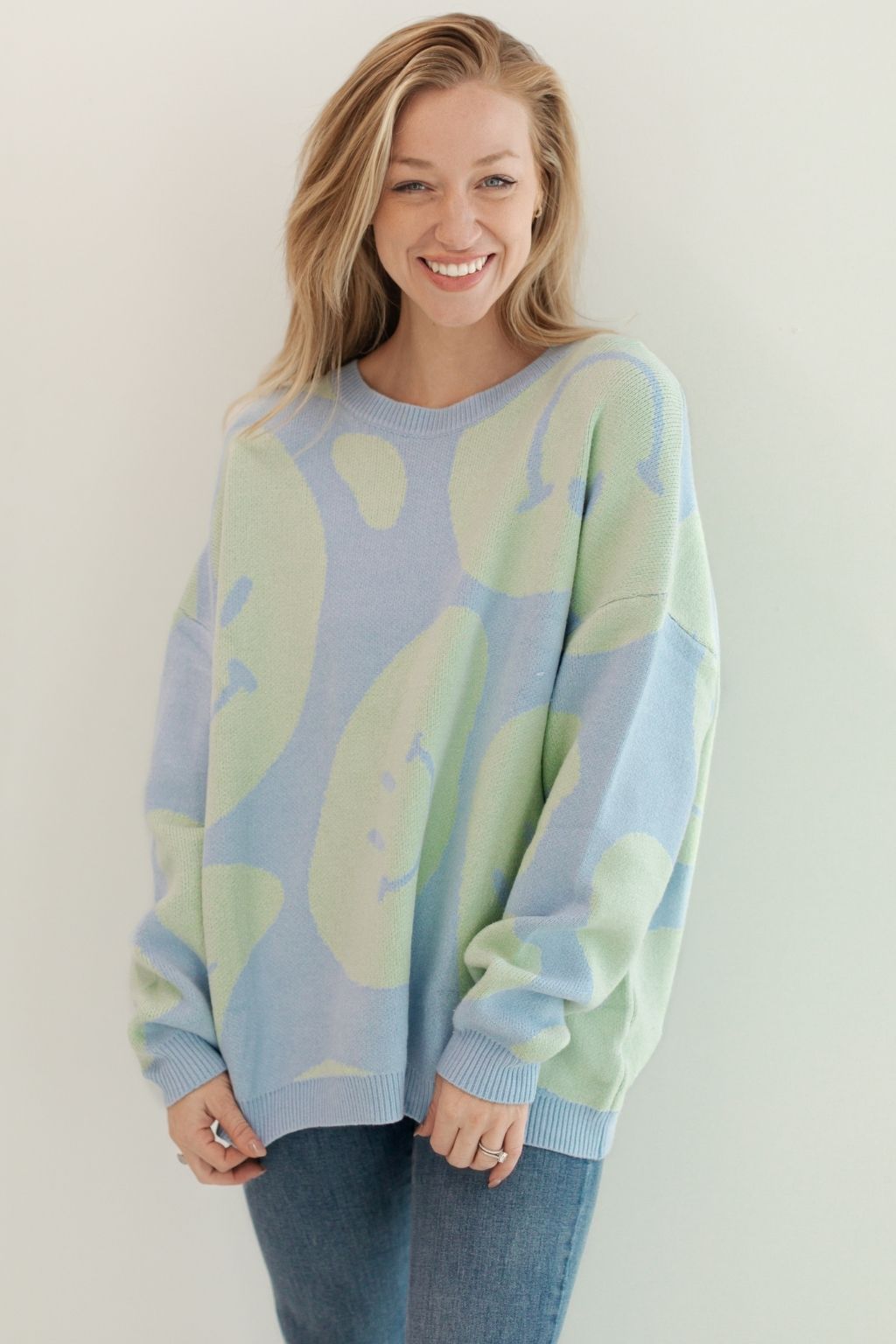 Crewneck Smiley Sweater