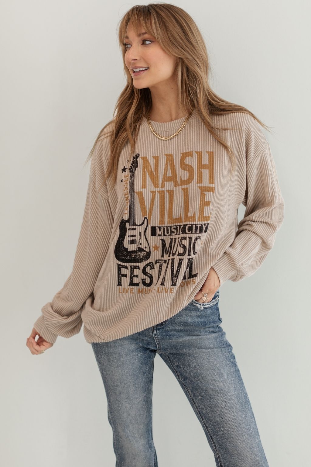 Ultra Soft Ribbed Nashville Music Sweatshirt