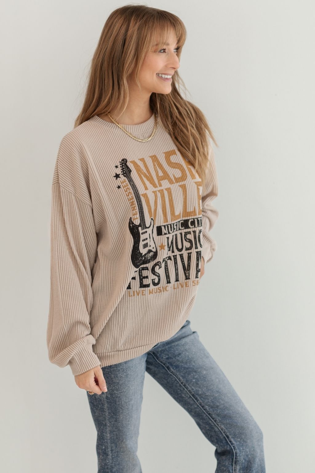 Ultra Soft Ribbed Nashville Music Sweatshirt