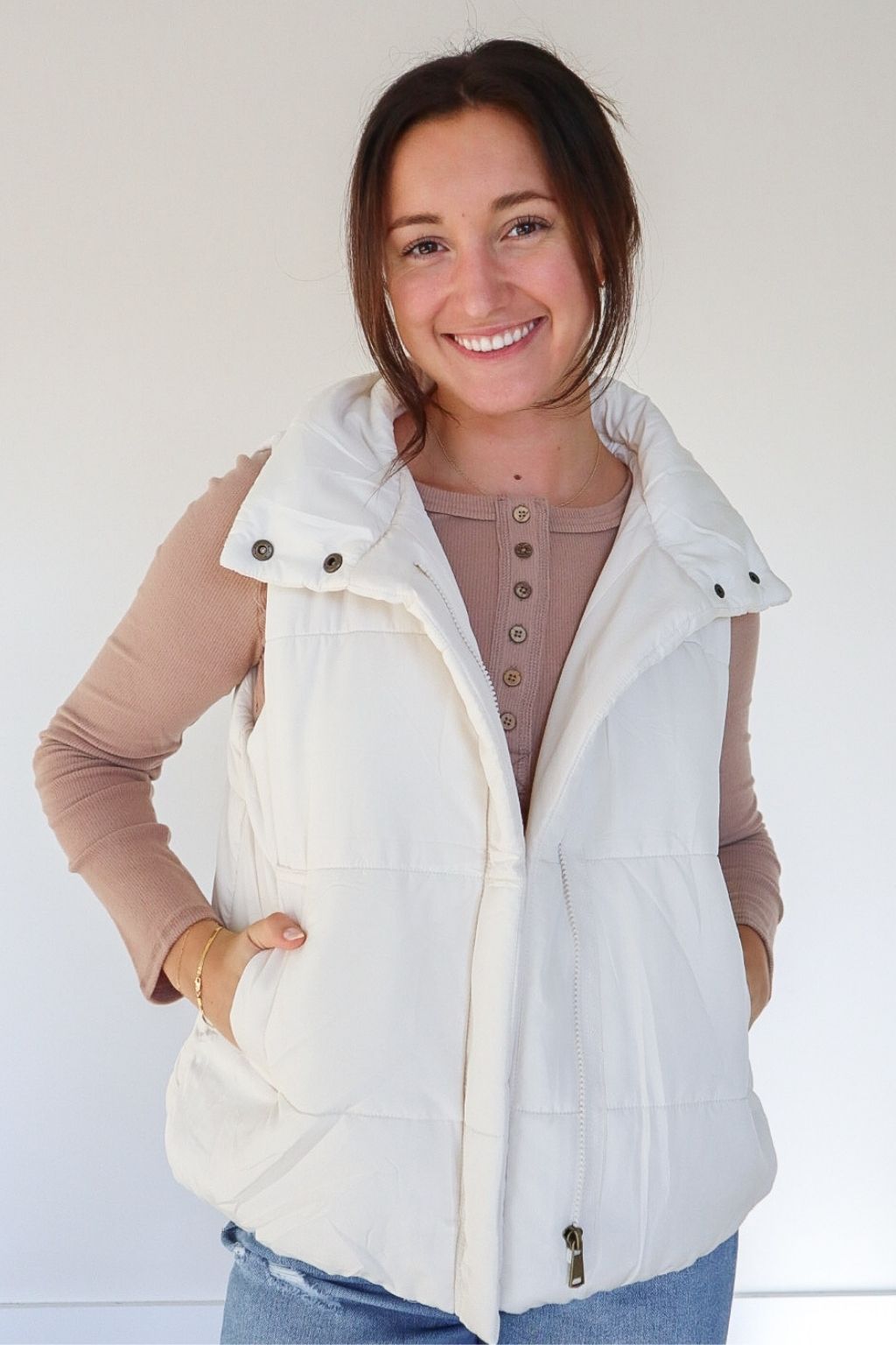 Puffer Vest Ivory