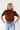 Mock Neck Sweater in Brown