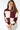 Oversized Checkered Sweater in Burgundy